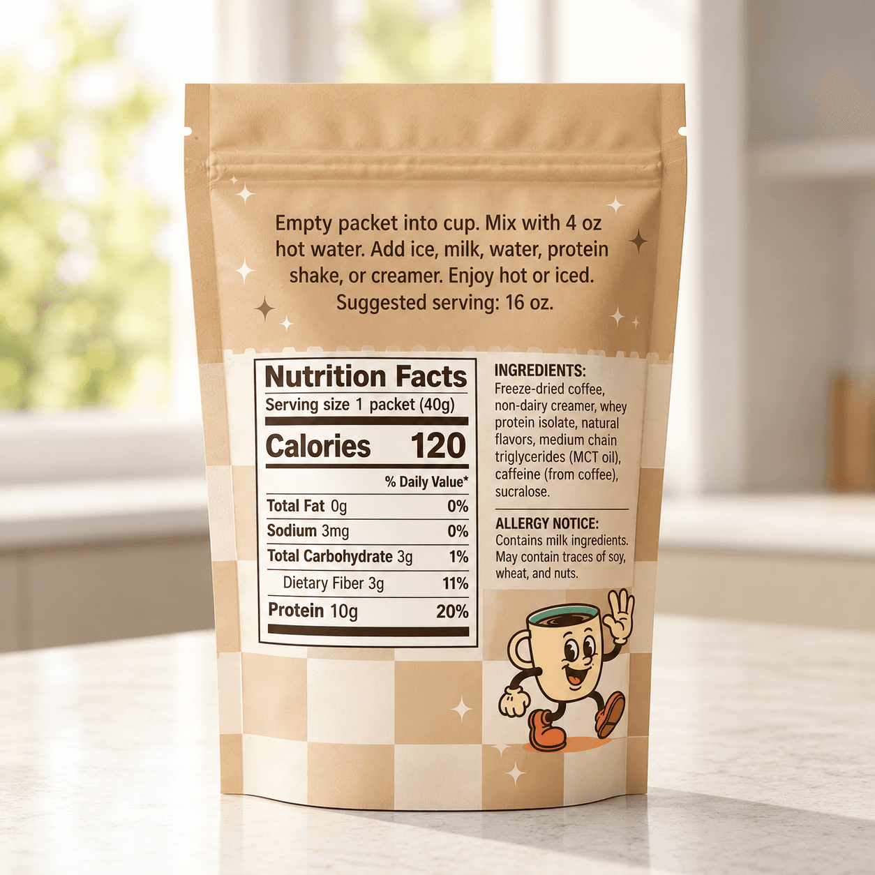 ProteinBrew pouch detail